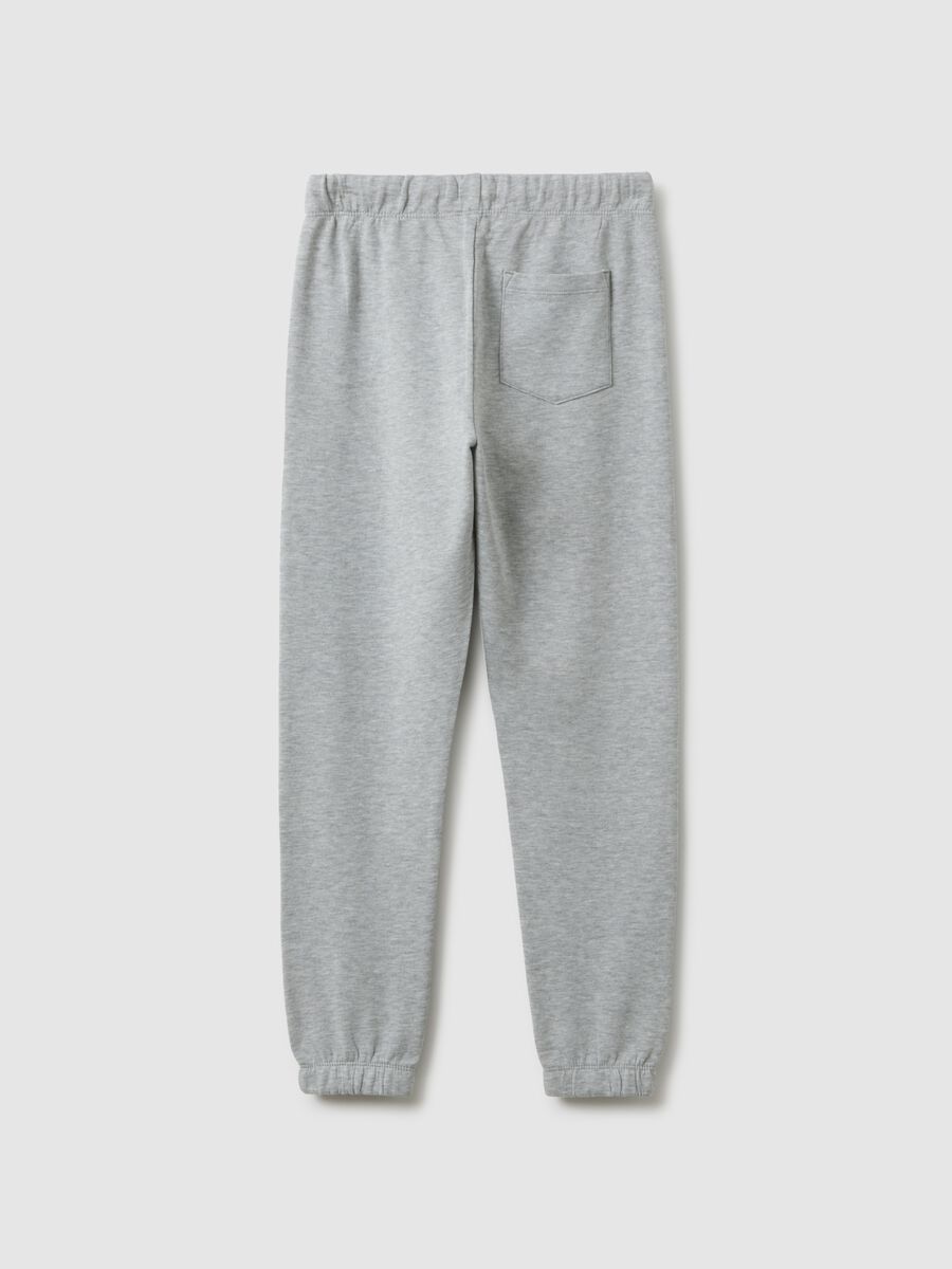 Boys' Grey Jogger Trousers in Pure Cotton Regular Fit_4