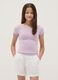 Purple organic cotton T-shirt with shoulder cut-out_0