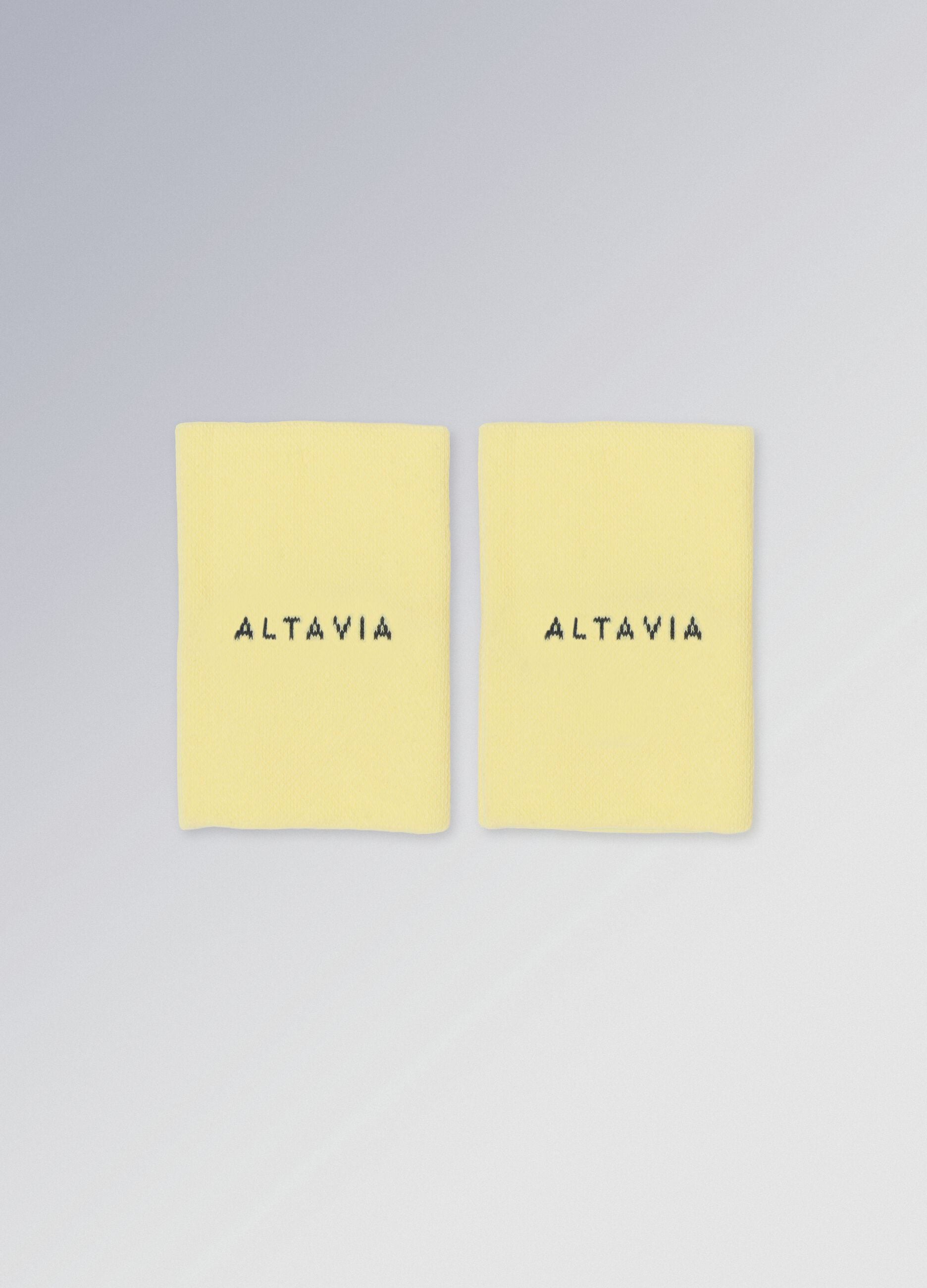 ALTAVIA COURT yellow stretch-cotton wristbands