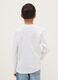 T-shirt branca de algod&atilde;o puro regular fit com estampado para rapazes_1
