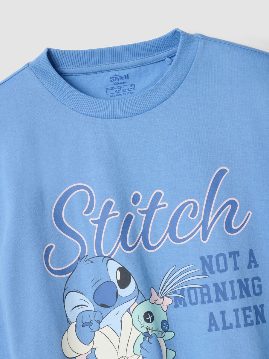 Light blue organic cotton Lilo & Stitch pyjamas for girls_2