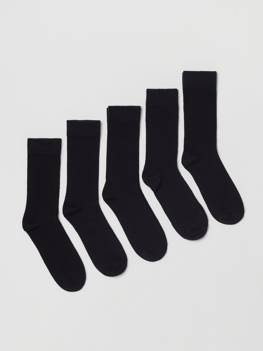 Five-pair pack mid-length stretch socks_0