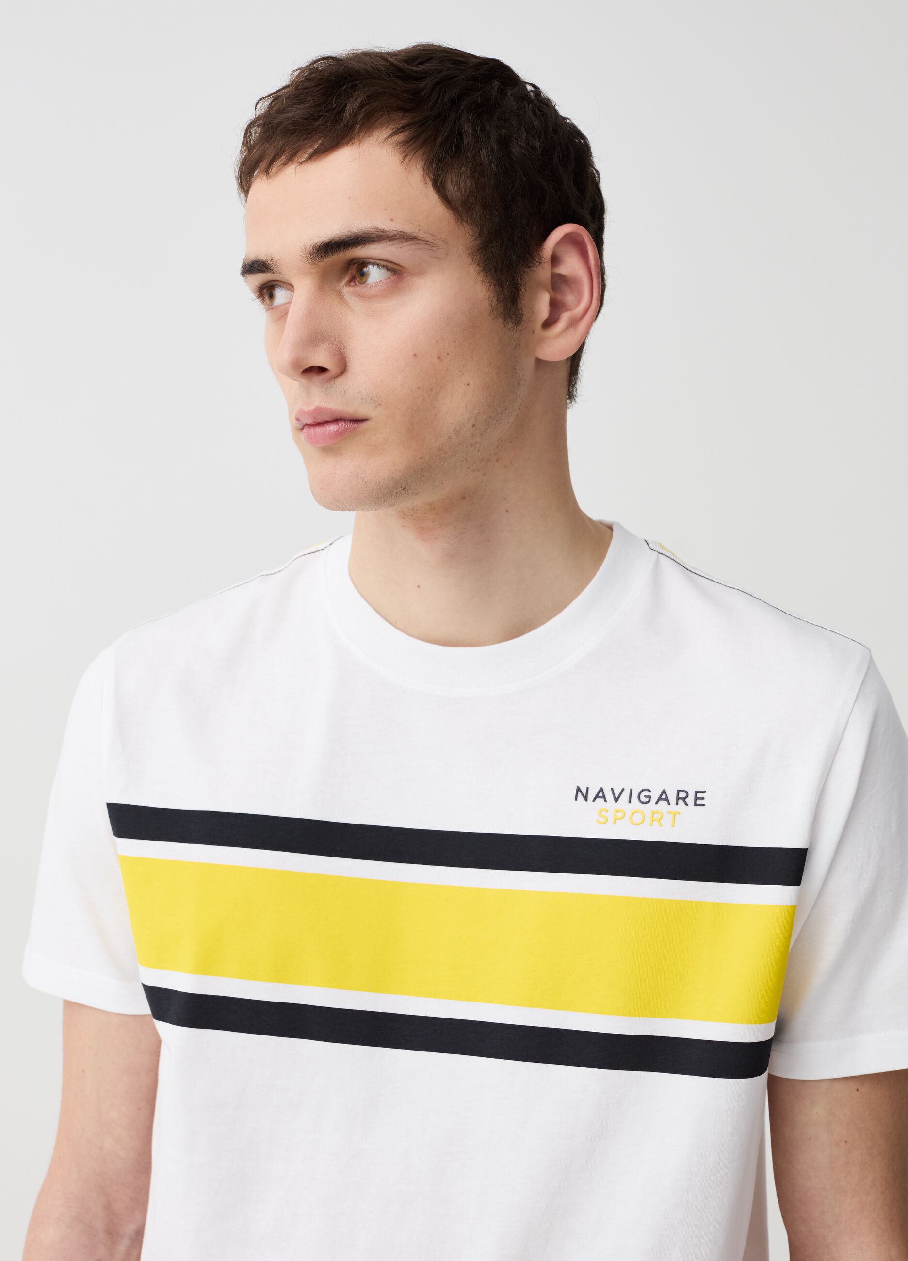 Navigare Sport T-shirt with striped detail
