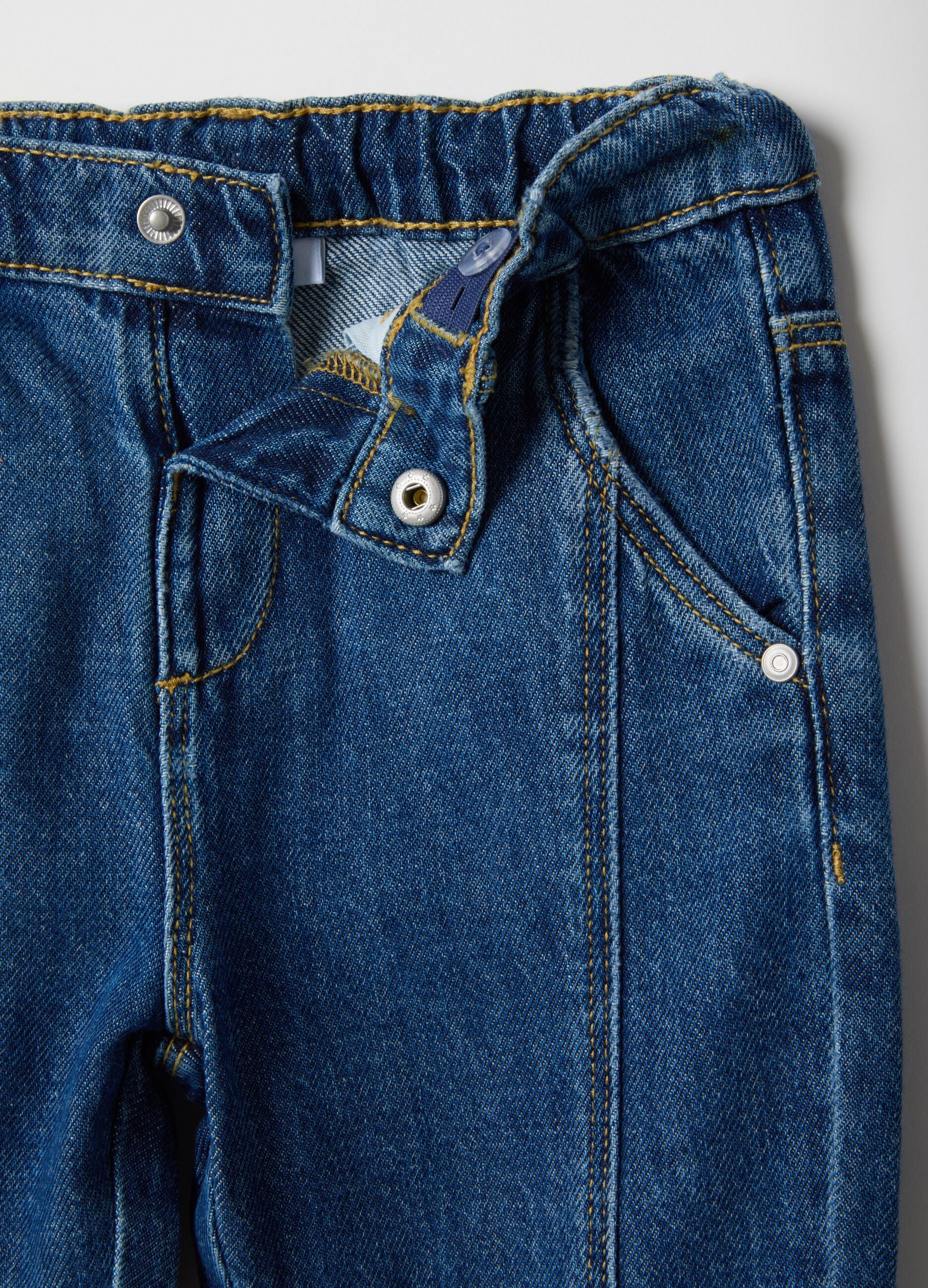 Jungen Regular Fit Hose aus reiner Baumwolle in Blau Denim