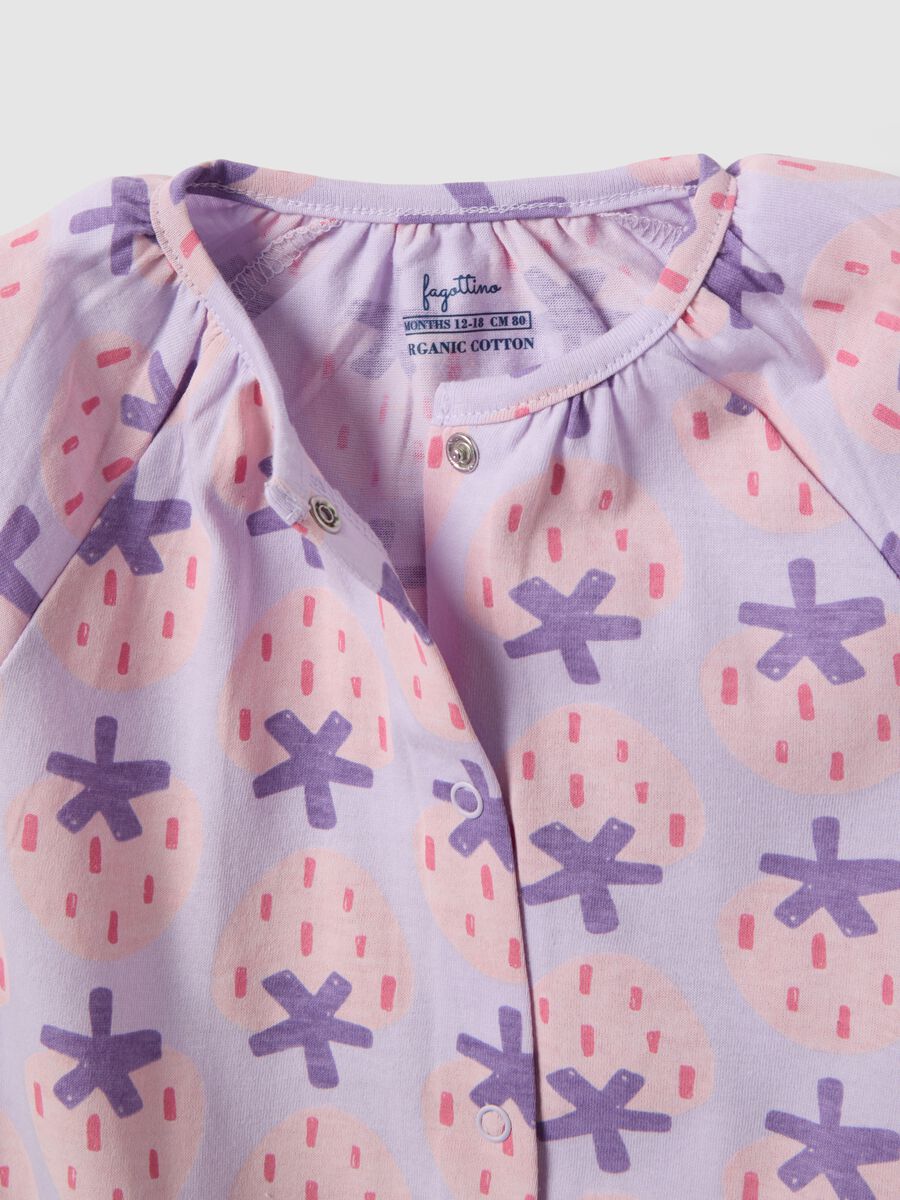 Set of two colourful cotton baby rompers with prints_2