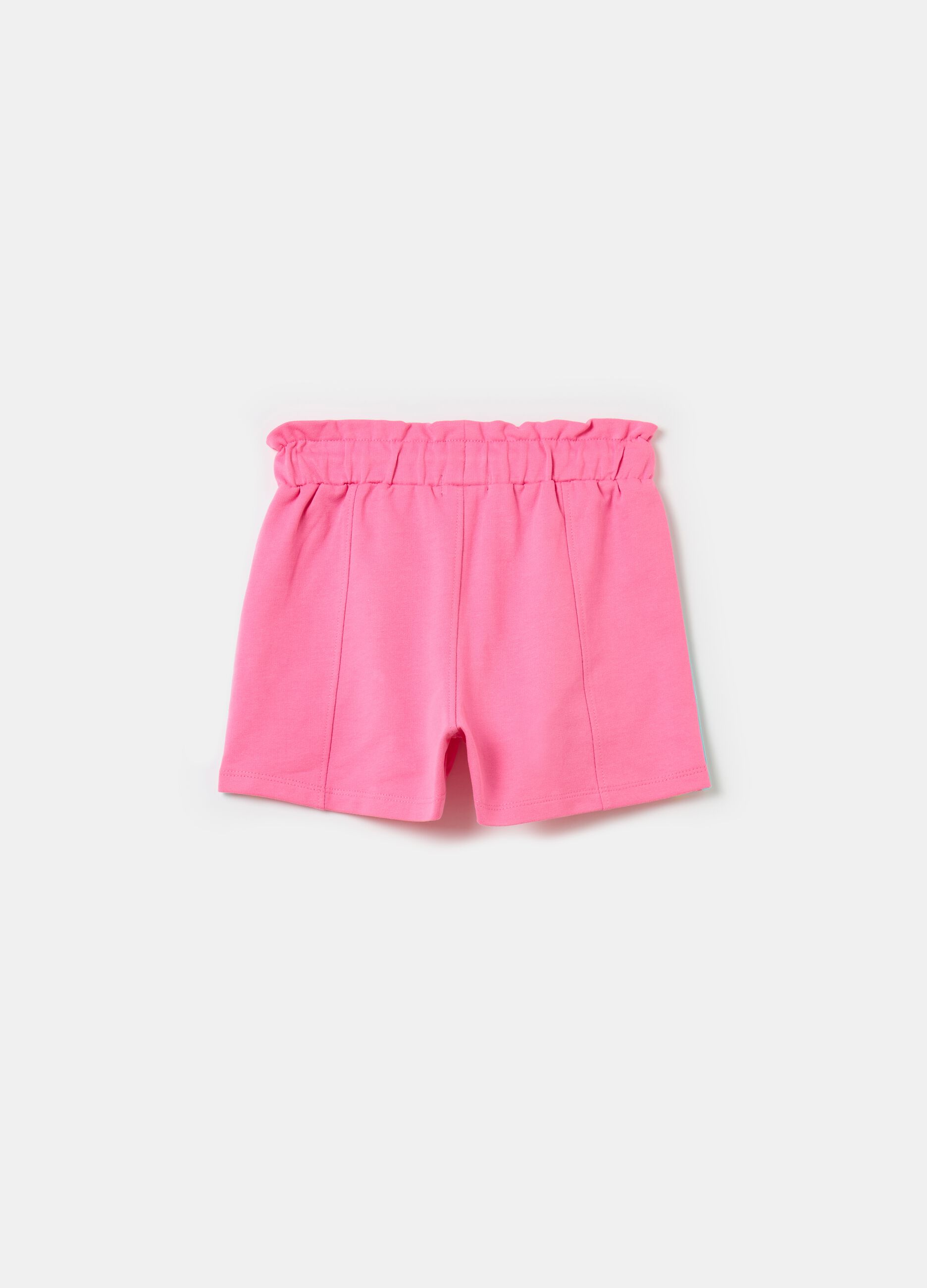 Shorts with striped bands and drawstring