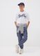 Graue Oversize-Jogger aus reiner Baumwolle mit "Get Hyped"-Print f&uuml;r Jungen_1