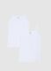 Twin-pack of white stretch cotton vests regular fit_4