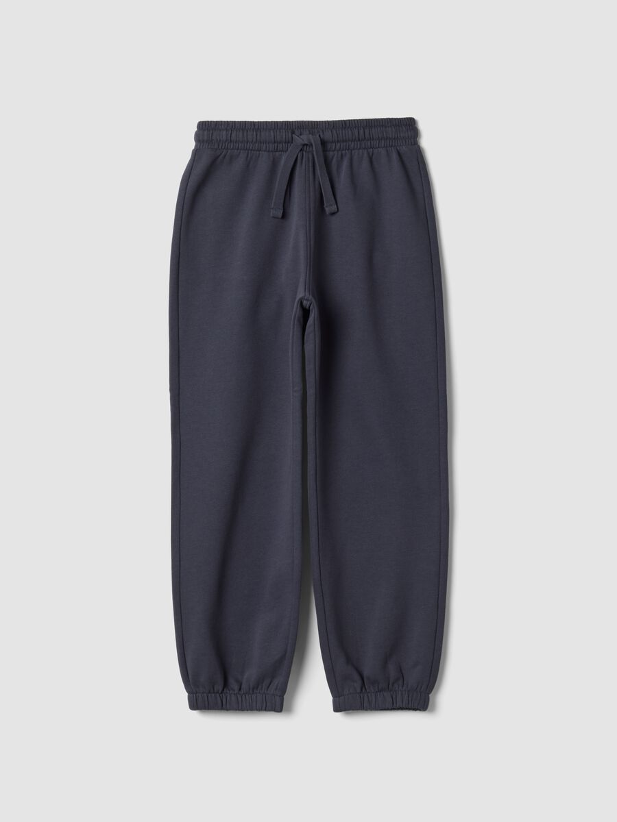 Pantaloni jogger grigi in puro cotone organico_0