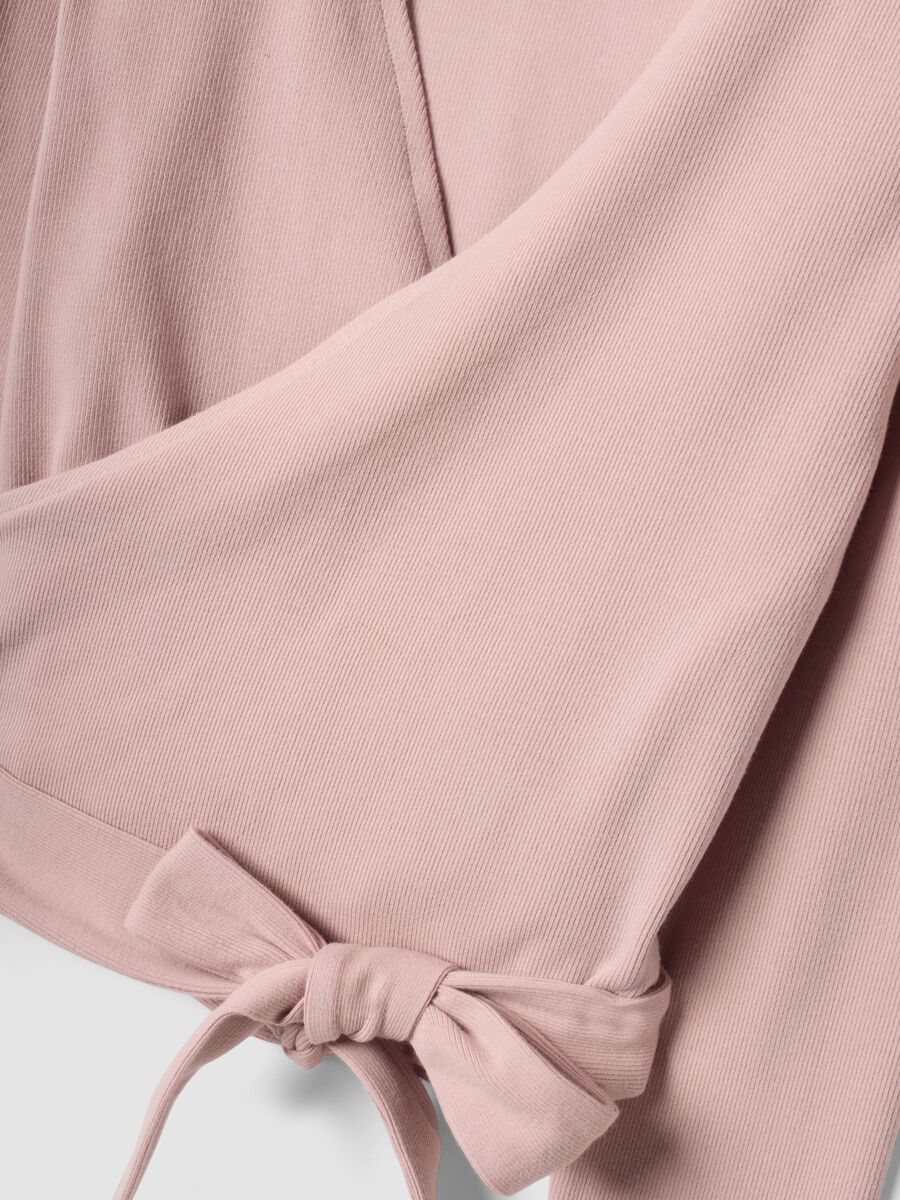 Pink stretch-cotton cardigan with deep V-neck_7