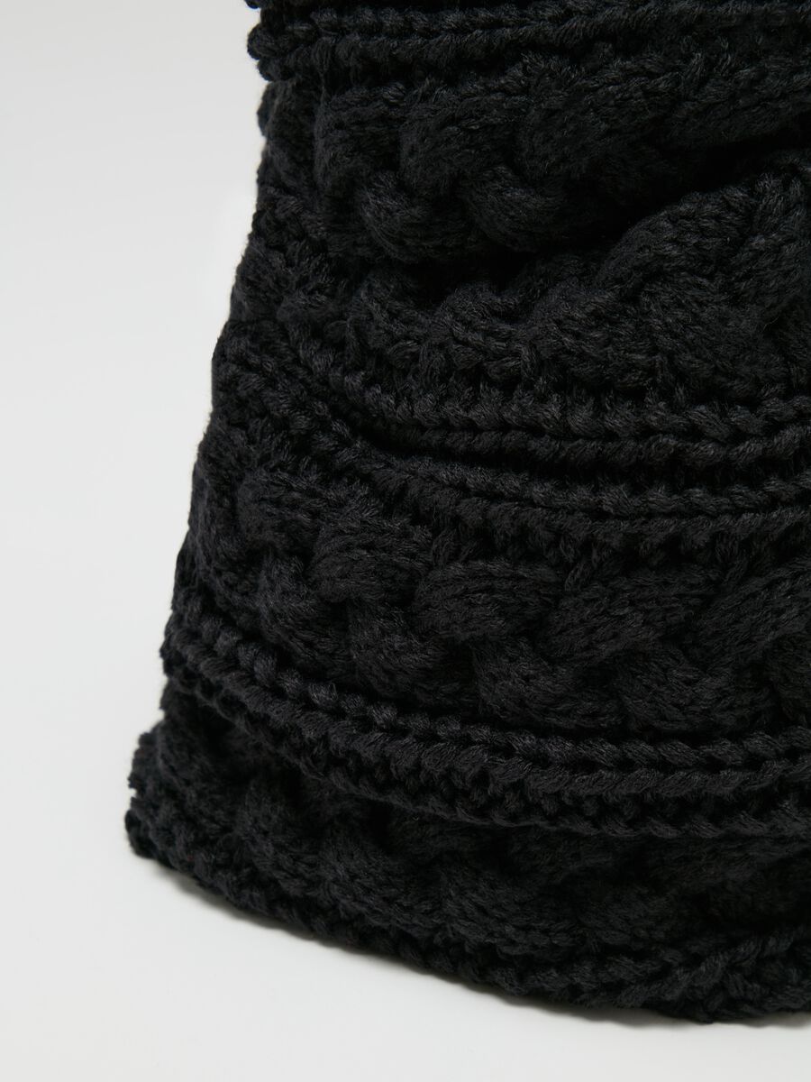 Cable knit neck warmer_2