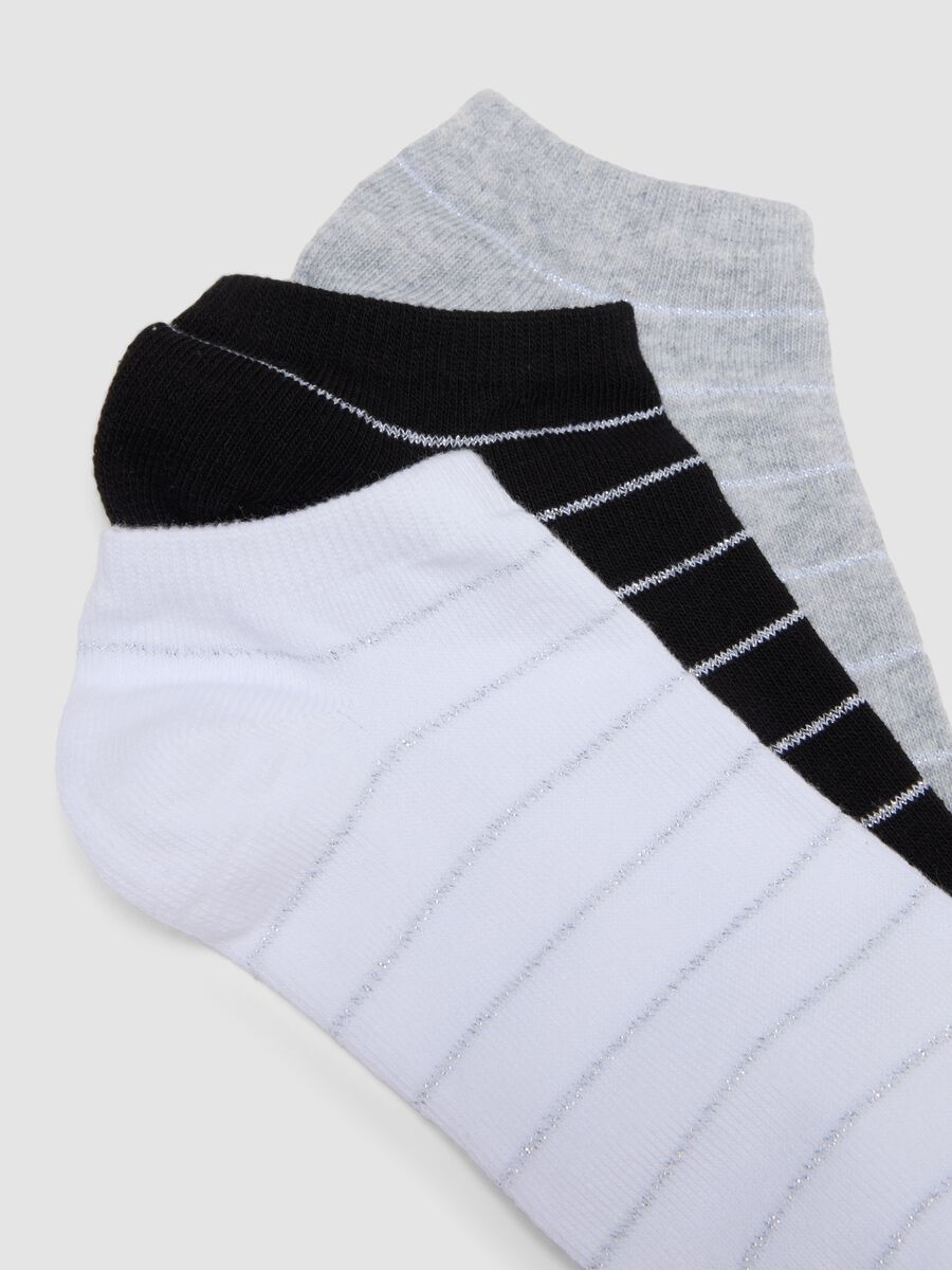 Seven-pack of multicolour organic cotton no-show socks_2
