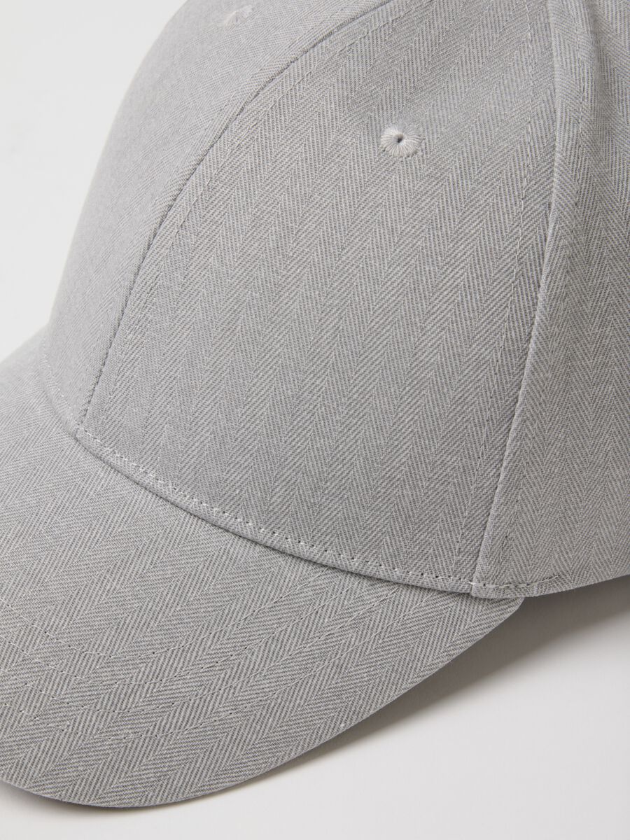 Graue Baumwoll-Baseballkappe mit regul&auml;rer Passform_2