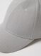 Grey cotton baseball cap with regular fit_2