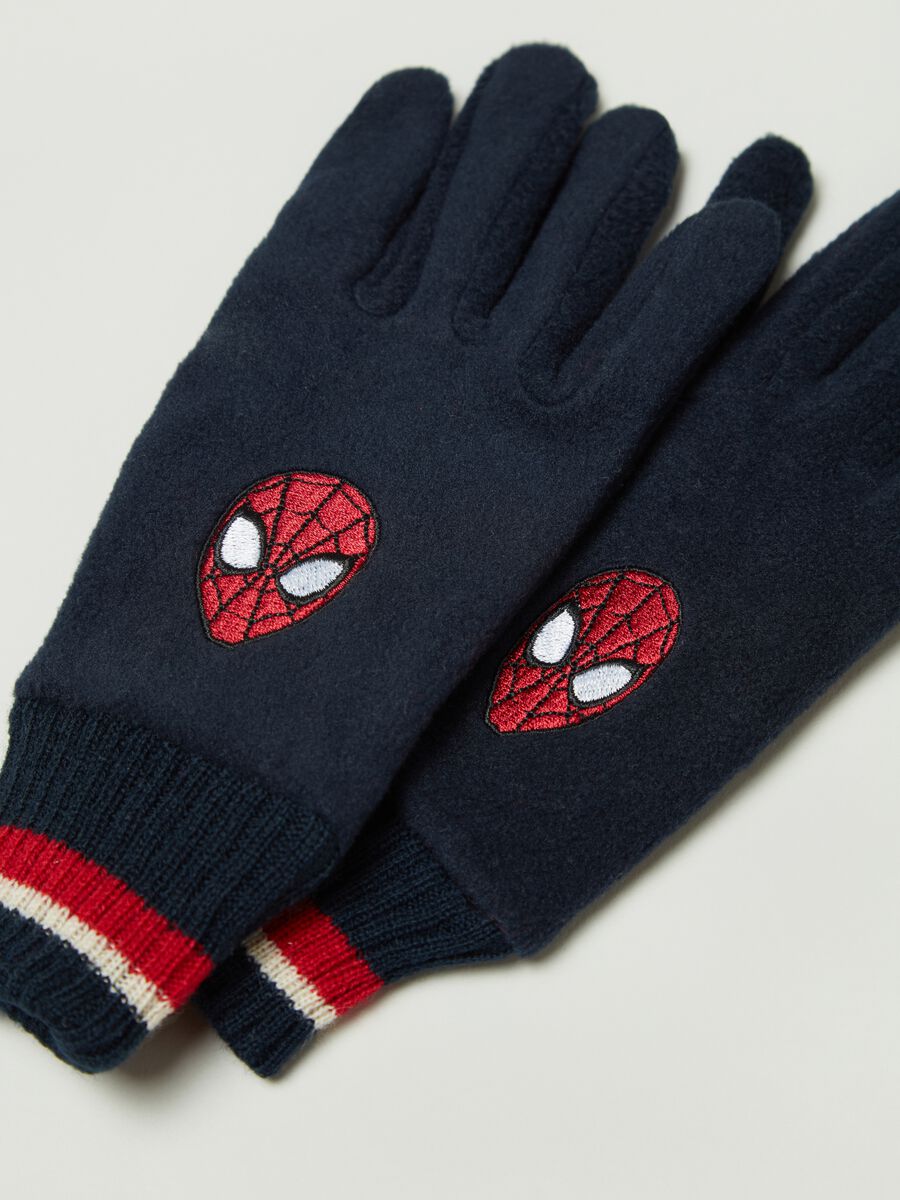 Fleece gloves with Spider-Man embroidery_1