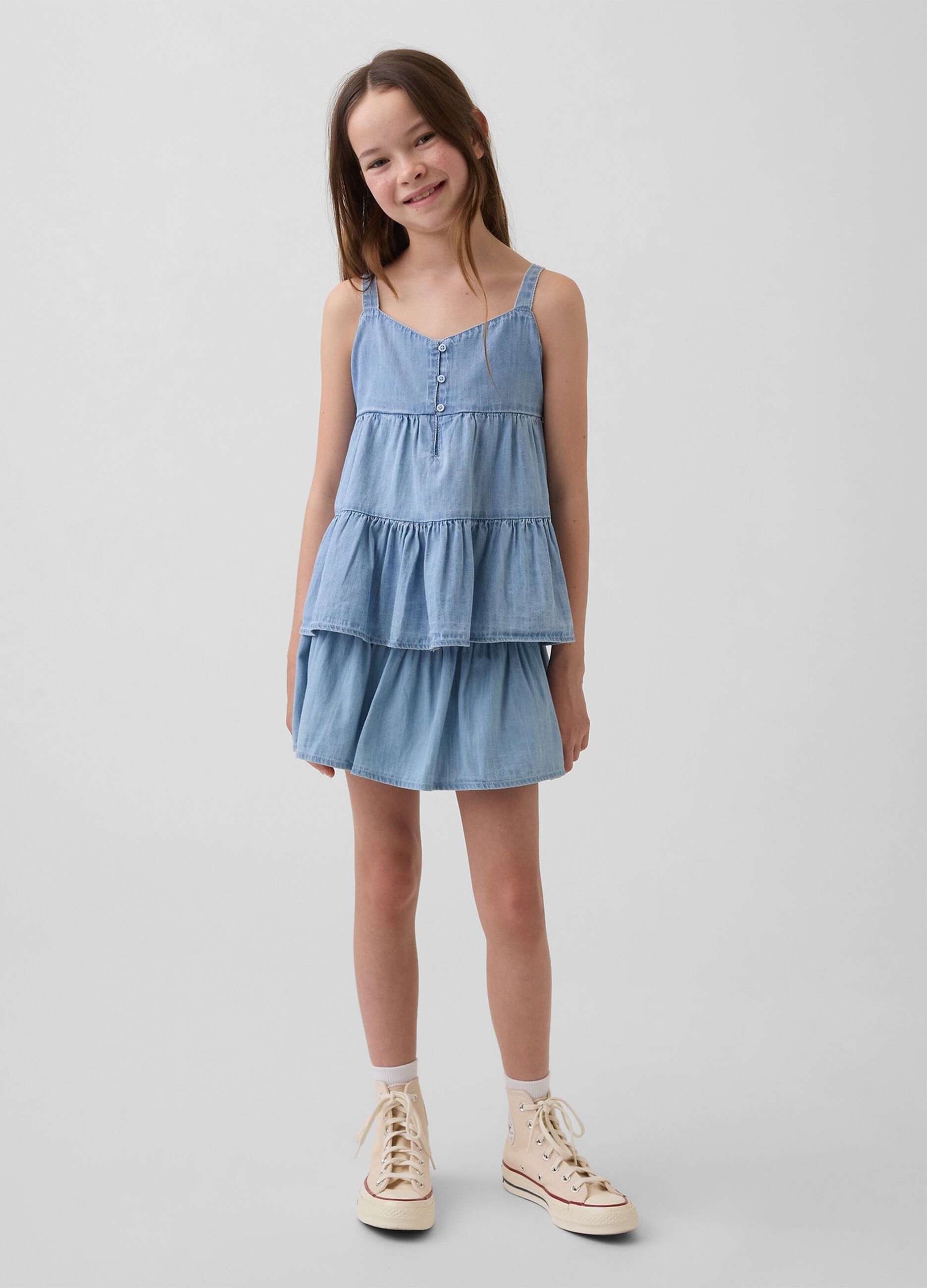 Pure cotton denim skirt