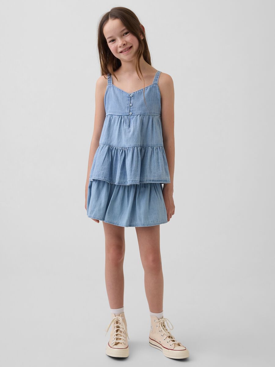 Pure cotton denim skirt_0