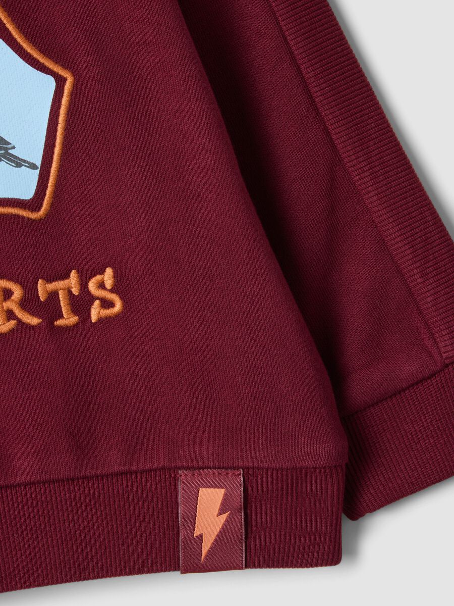 Red pure cotton Hogwarts print set for baby boy_2