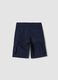 Boys' blue stretch cotton cargo shorts, regular fit_4