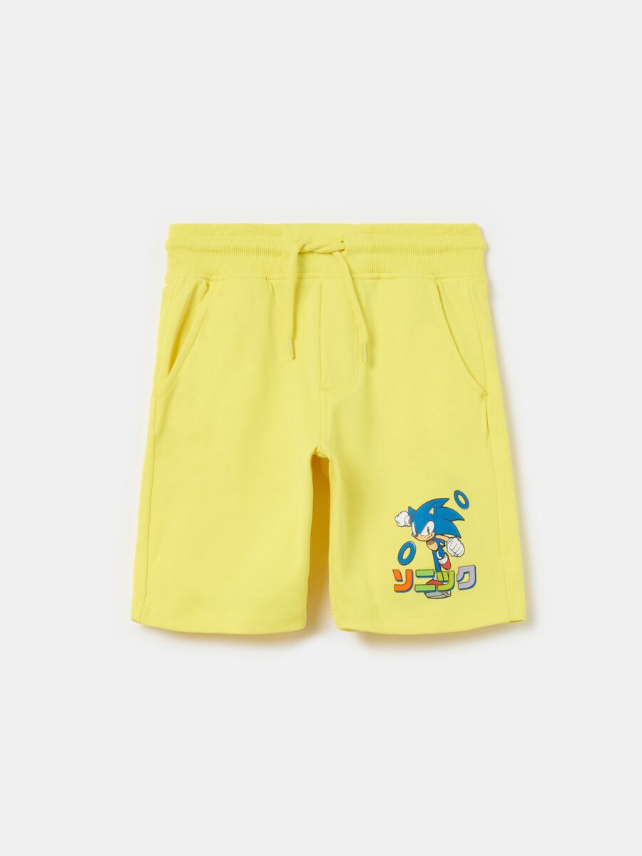 Shorts in felpa con stampa Sonic™_0
