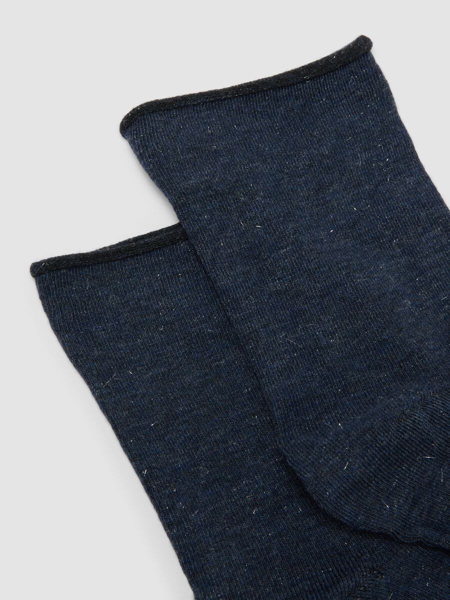 Calzini blu melange in viscosa elasticizzata_2