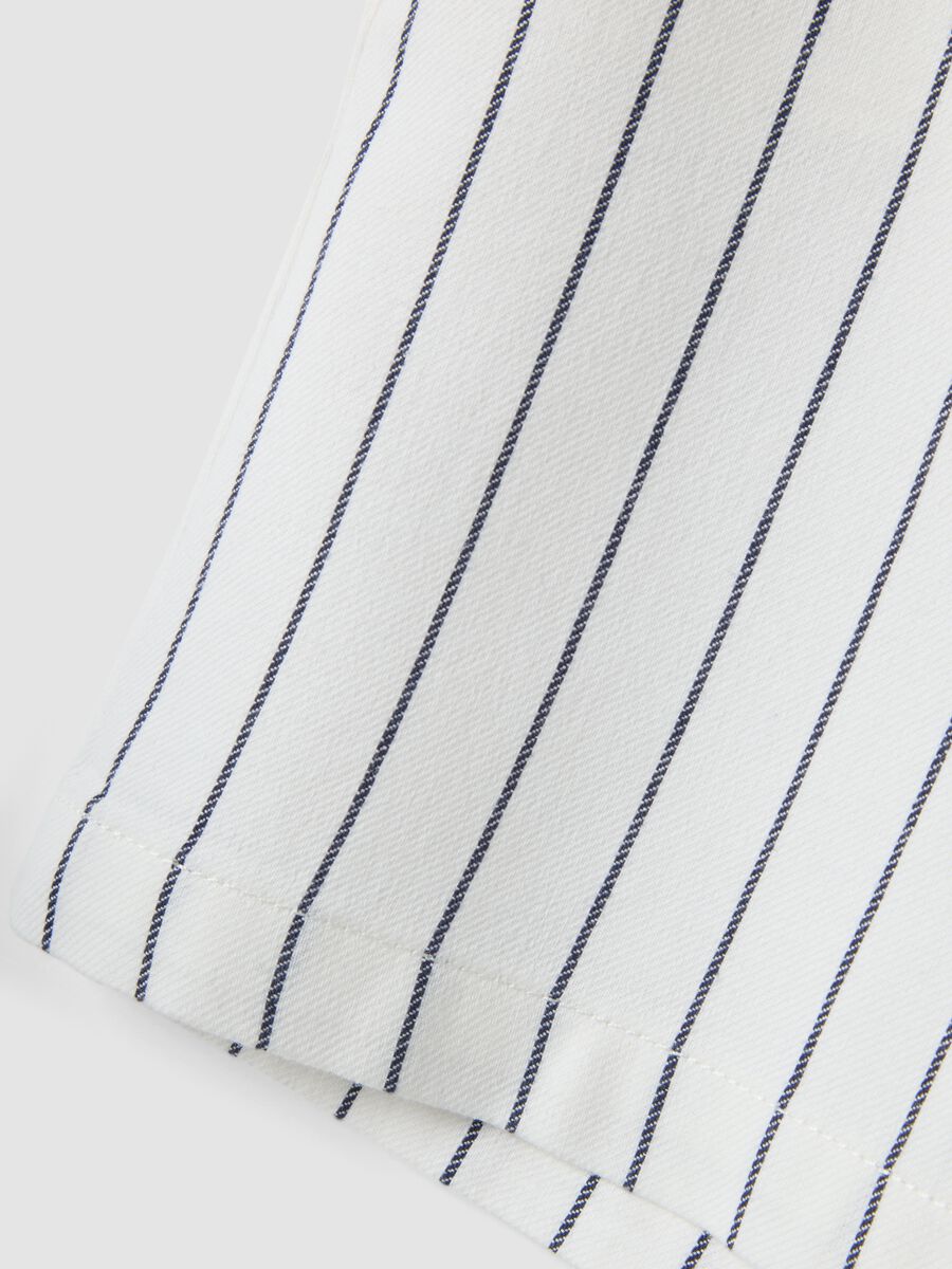 Children's multicoloured striped pure cotton shorts with regular fit_3