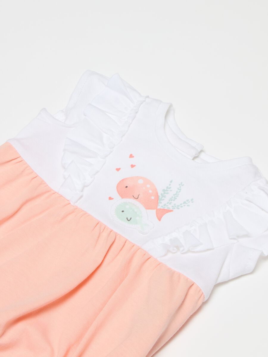 Organic cotton bodysuit with print and flounce_2