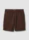 Braune Bermuda-Shorts aus reiner Baumwolle_4