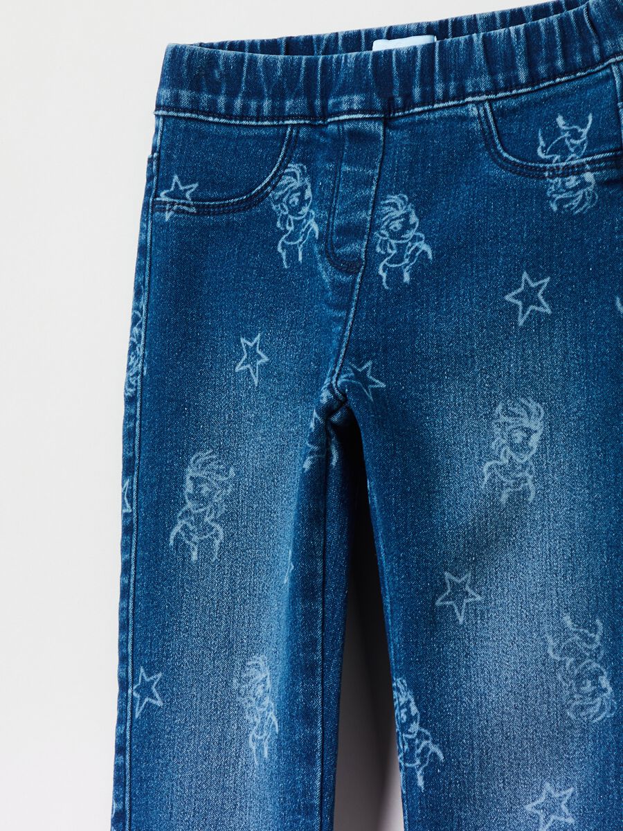 Jeggings with Elsa and stars print_2