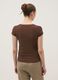Brown stretch-fabric T-shirt_3