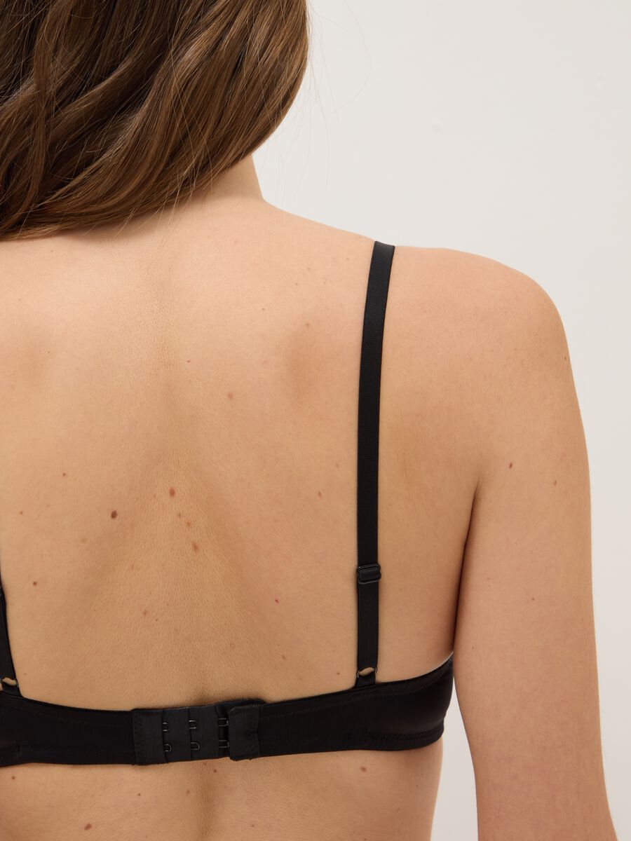 Black padded balconette bra_2