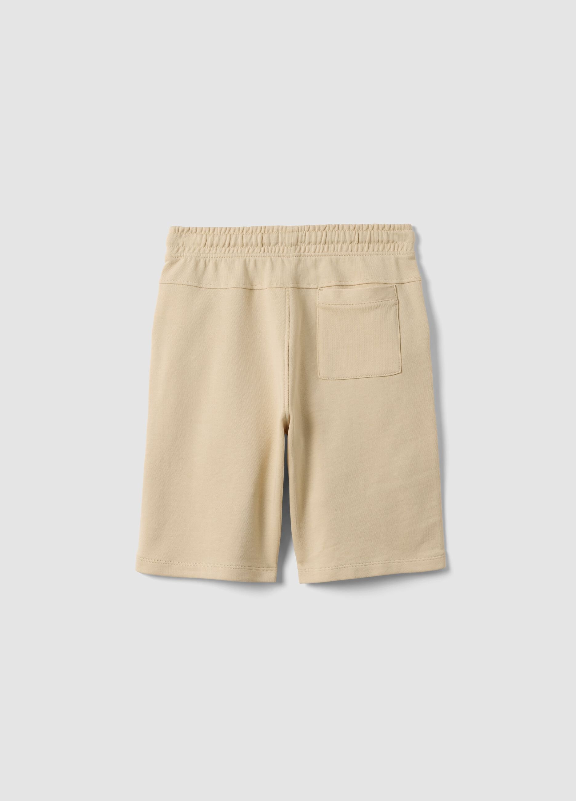 Beige Shorts aus reiner Baumwolle f&uuml;r Jungen, Comfort Fit