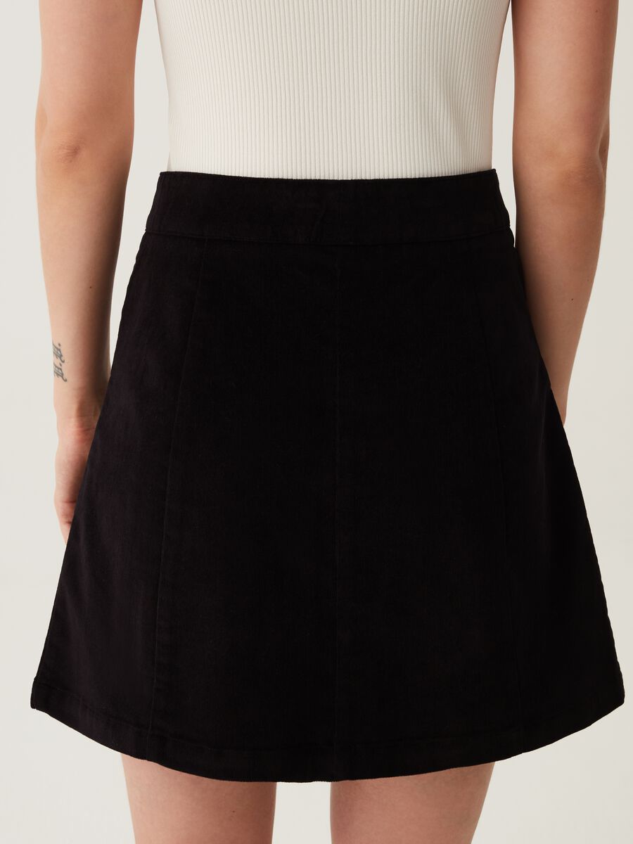 Velvet miniskirt with buttons_2