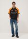 Black and orange oversized McLaren logo polo shirt_1