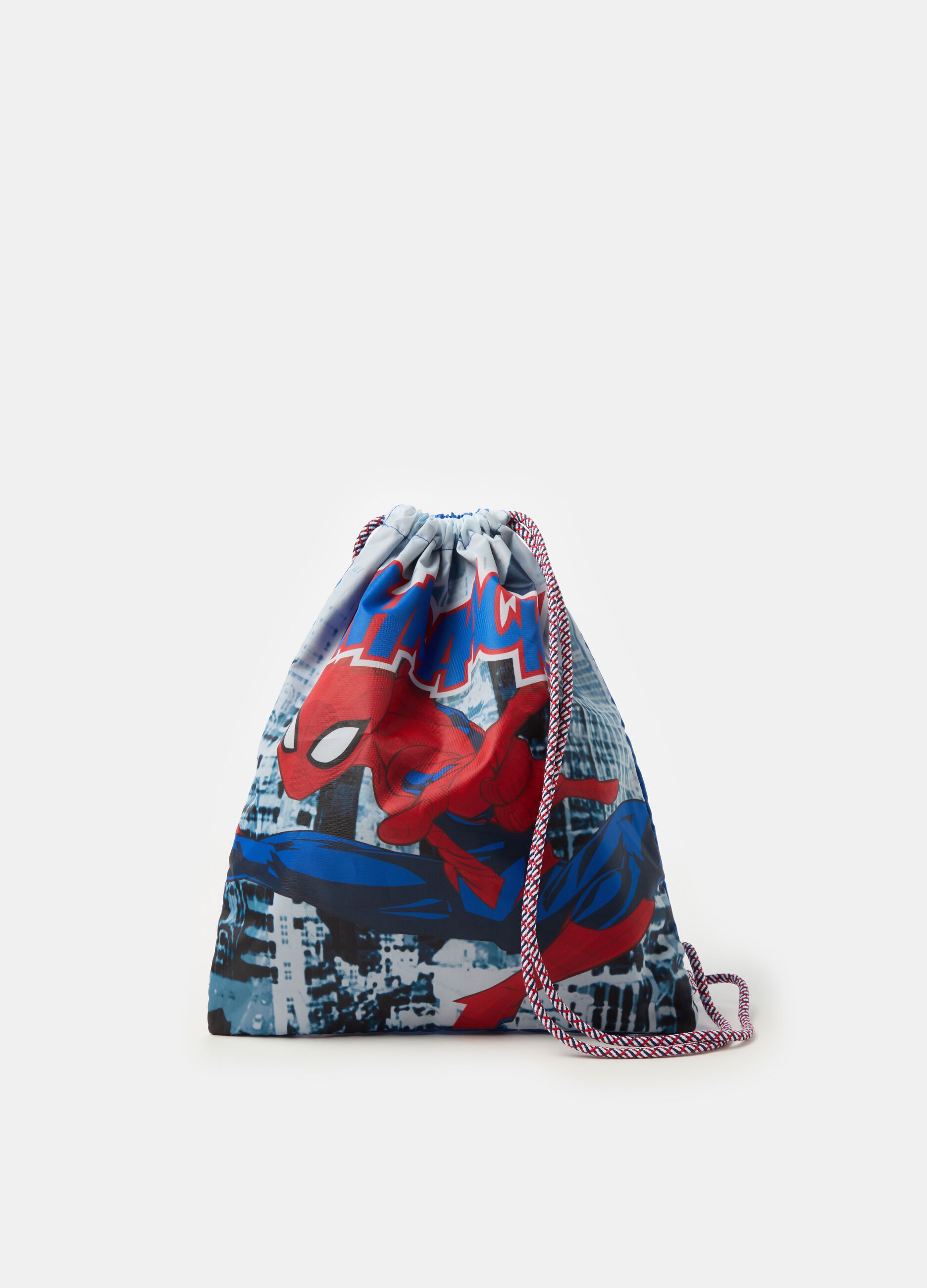 Mochila pequeña tipo saco estampado Spider-Man