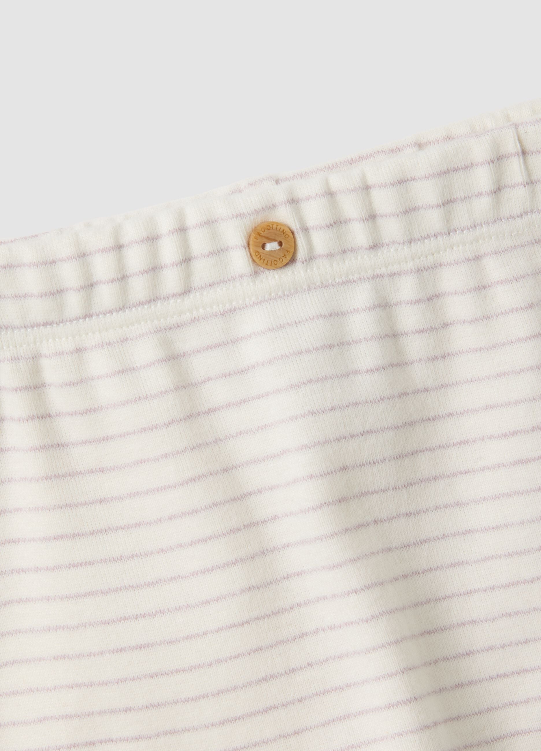 Violettes Set aus Bio-Baumwolle mit Sweatshirt und Leggings f&uuml;r Baby-M&auml;dchen