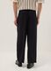 Black viscose stretch chino trousers regular fit_2