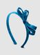 Blue headband with bow for girls_0