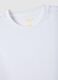 White Cotton Blend Crew Neck T-shirt Regular Fit_5