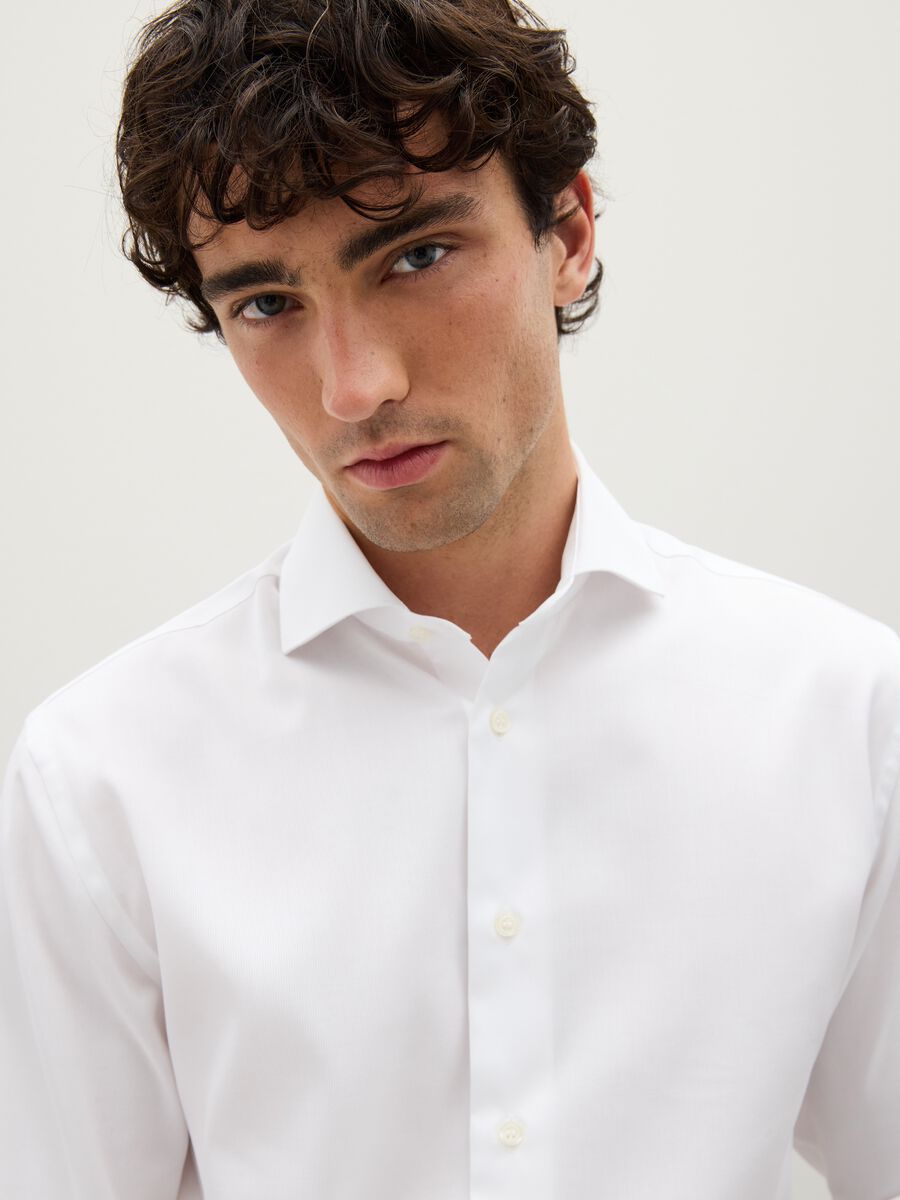 White pure cotton shirt regular fit_2