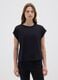 Women's Black Pure Cotton T-shirt_0