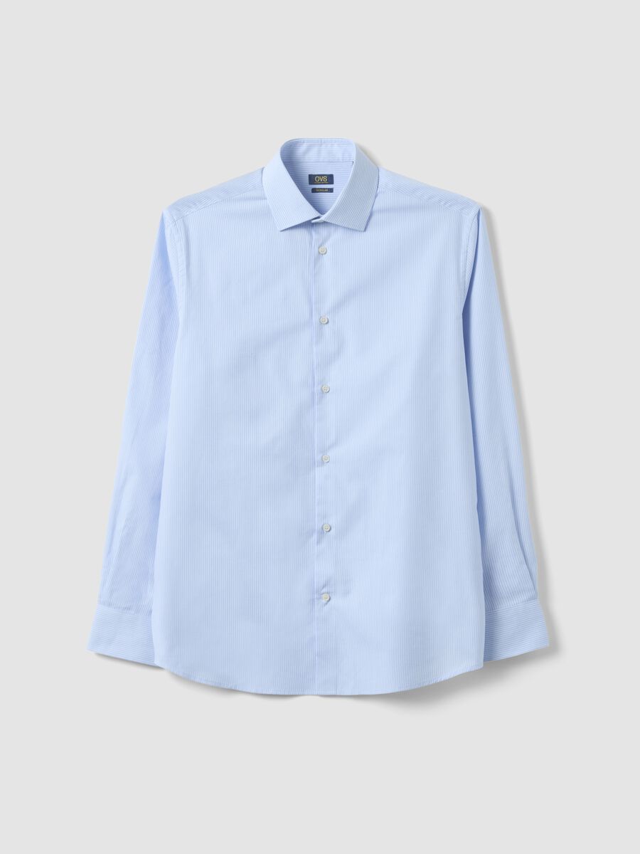 Multicolour striped pure cotton shirt - regular fit_4