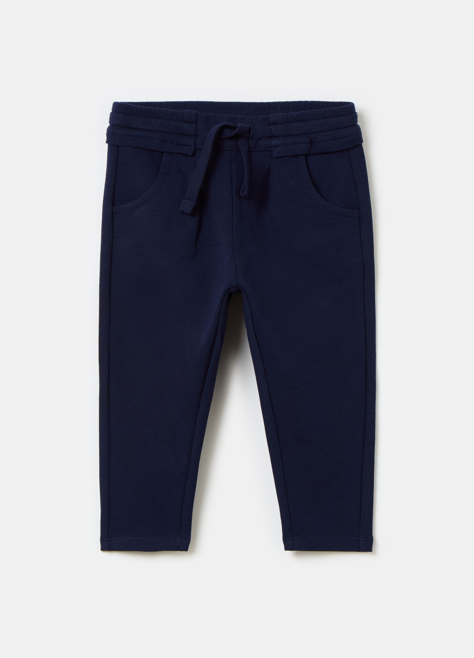 Solid colour joggers with drawstring