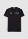 Black pure cotton regular fit T-shirt with Brooklyn Nets print_0