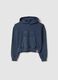 Girls' pure cotton blue regular fit hoodie_3