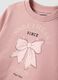 Multicoloured pure cotton printed set with bow detail for girls_2