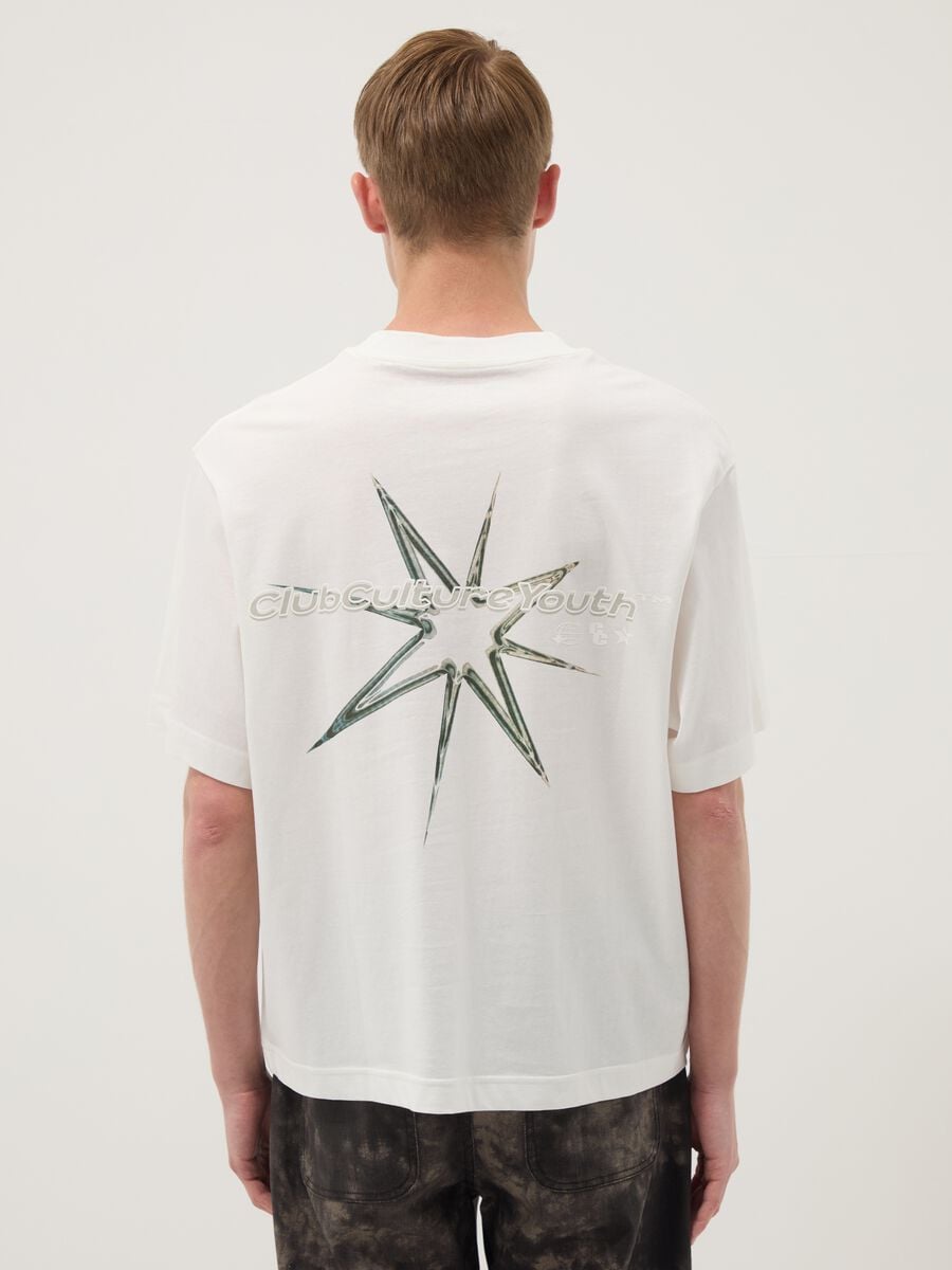 White short-sleeve T-shirt in pure cotton_3