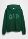 Sweatshirt verde com capuz e fecho completo_4