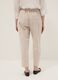 Beige Regular-Fit-Hose aus Stretch-Baumwolle mit elastischem Bund_2
