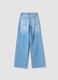 Jeans azul-claro wide leg em algod&atilde;o puro_2
